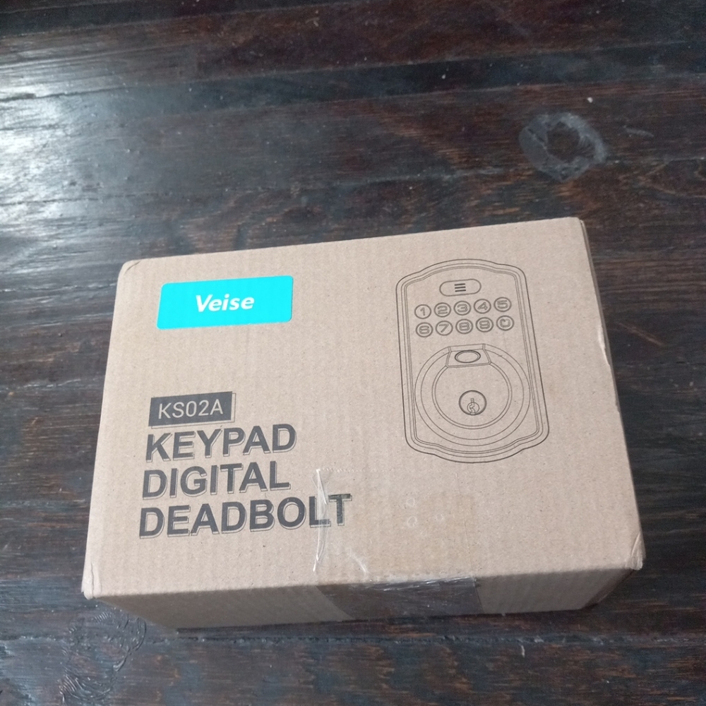 Veise KS02A Keypad Digital Deadbolt Fingerprint Door Lock for Front Door Silver